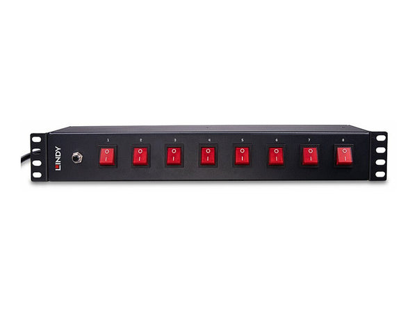 LINDY 8 Way Schuko PDU with switches
