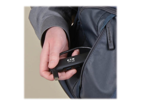 EATON TRIPPLITE 3-Port USB-C Hub with LAN Port USB-C to 3x USB-A Ports and Gbe USB 3.0 Black