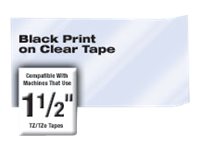 BROTHER P-TOUCH TZE-161 noir sur clear 36mm