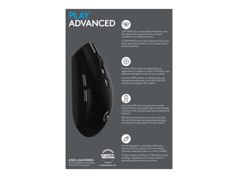 LOGITECH G305 Recoil Gaming Mouse - BLACK - EER2