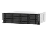 QNAP 16-bay Rackmount NAS AMD Ryzen V1000 series V1500B 4C/8T 2.2GHz 16Go DDR4 RAM 2x2.5GbE LAN optional 10GbE & M.2 NVMe/SATA