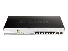 D-LINK 10-Port Layer2 PoE+ Smart Managed Gigabit Switch 8 x 10/100/1000Mbps TP RJ-45 PoE Port Port 1-8 802.3at Power-over-Eth