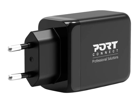 PORT DESIGNS 65W Gan Charger USB-C & USB-A Gallium Nitride Gan Technology More Efficient Smaller Lighter And Less Energy Consuming