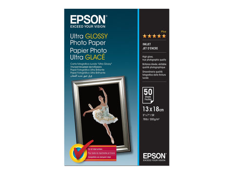 EPSON S041944 Ultra brillant photo  papier inkjet 300g/m2 130x180mm 50 feuilles pack de 1