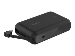 BELKIN 10k PD20w Integrated USB-C Cable Power Bank Black