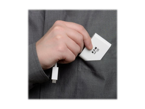 EATON TRIPPLITE USB-C to HDMI Adapter with USB-A Port and PD Charging HDCP White