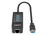 LINDY USB 3.1 Hub/Gigabit Ethernet Adapter up to zu 5Gbitps