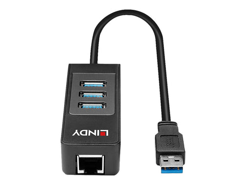 LINDY USB 3.1 Hub/Gigabit Ethernet Adapter up to zu 5Gbitps