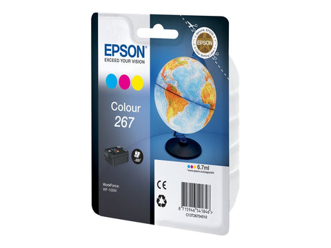 EPSON 2LB 267 ink cartridge cyan magenta and yellow standard capacity 200 pages 1-pack RF-AM blister w/s