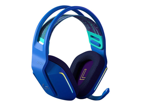 LOGITECH G G733 LIGHTSPEED Wireless RGB Gaming Headset Headset full size 2.4 GHz wireless blue