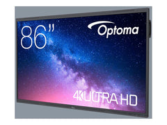 OPTOMA 5863RK 86p 400cd/m2 UHD Interactive 4K Multi-Touch-Display Android 13 Integrated Google Play Store