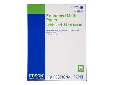 EPSON ENHANCED matte  papier blanc brillant inkjet 192g/m2 A2 50 feuilles pack de 1