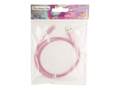URBAN FACTORY Cable rose pour synchronisation et charge LIGHTNING - 1m - MFI