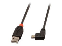 LINDY USB 2.0 Type A/Mini-B 90 0.5m Mini-B plug right angled
