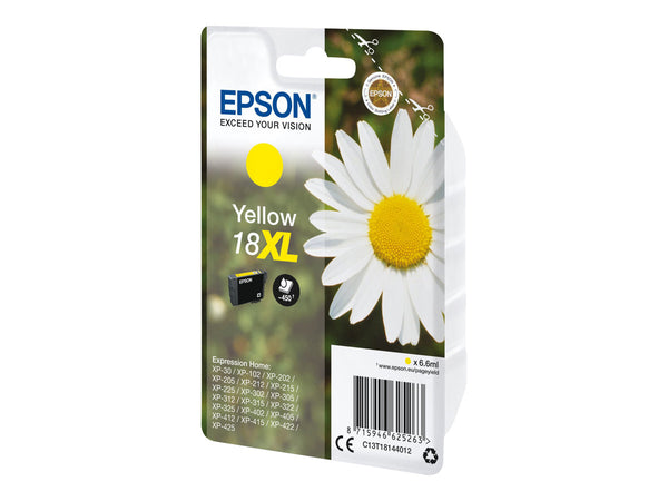 EPSON 3LB 18XL ink cartridge yellow high capacity 6.6ml 450 pages 1-pack blister without alarm
