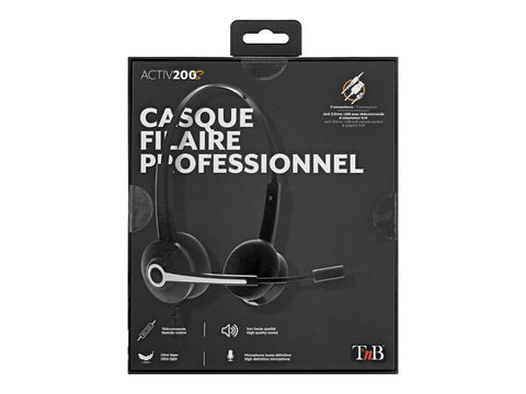 TNB Activ 200S Professional Stereo Headset Jack Usb Professionnal Stereo Headset With Usb Adaptor And Remote Control