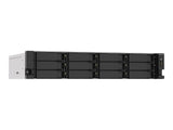 QNAP 12-bay Rackmount NAS AMD Ryzen V1000 series V1500B 4C/8T 2.2GHz 8Go DDR4 RAM 2x2.5GbE LAN optional 10GbE & M.2 NVMe/SATA