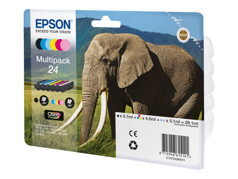 EPSON 3LB 24 Ink cartridge black and five colour standard capacity 29.1ml 1-pack RF-AM blister w/s