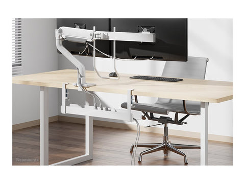 NEOMOUNTS Cable Management Tray max 5kg. clamp-on design universal white
