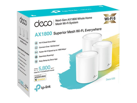 TP-LINK AX1800 Whole Home Mesh Wi-Fi 6 System 574Mbps at 2.4GHz + 1201Mbps at 5GHz