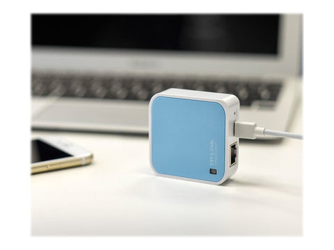 TP-LINK 300Mbps Wireless N Mini Pocket AP Router QCOM 2T2 2.4GHz 802.11n/g/b 1 Ethernet Port 1 Micro USB port Internal Antenna