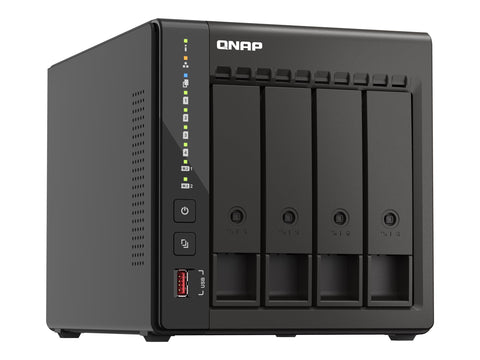 QNAP TS-453E-8G 4-bay desktop NAS Intel Celeron J6412 4C 2.0GHz burst 2.6GHz onboard 8Go RAM 2xHDMI 1.4b 2xM.2 2280 PCIe slots