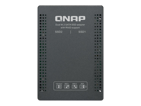 QNAP 2.5p SATA to dual M.2 2280 SATA drive adapter hardware RAID 0/1 JBOD Individual disk modes