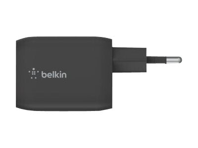 BELKIN 65W PD PPS Dual USB-C GaN Charger Black Universal