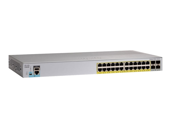 CISCO Catalyst 2960L 24 port GigE 4 x 10G SFP+ LAN Lite (P)