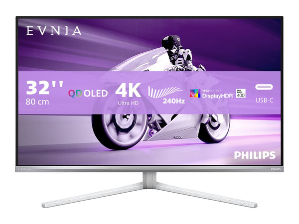 PHILIPS 32M2N8900/00 32p UHD OLED 240Hz 250cd/m2 0.03ms 2xHDMI2.1 DP USB Type C PD90W Speakers Height Adj.