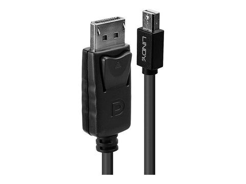 LINDY Mini DP to DP Cable black 2m MiniDisplayPort to DisplayPort
