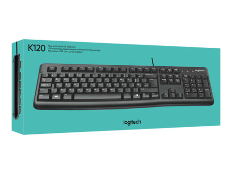 LOGITECH K120 Corded Keyboard black USB (FRA)