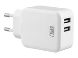 TNB 4.8A Mains 2 USB Charger White