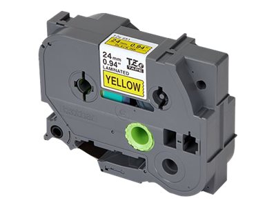 BROTHER P-TOUCH TZE-651 noir sur jaune  24mm