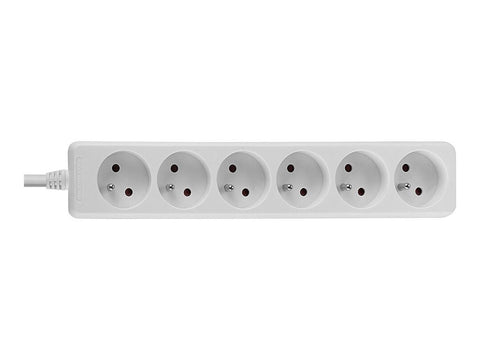 LINDY 6 way Mains Gang Socket FR France