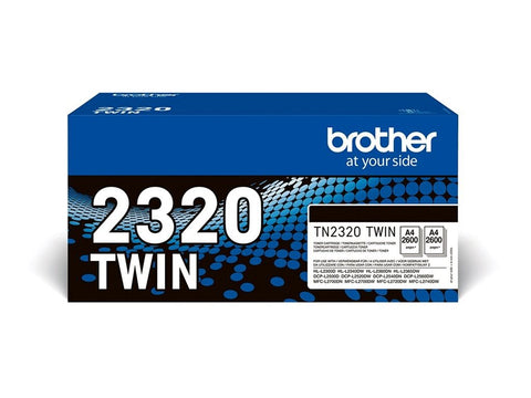 BROTHER TN2320 TWIN-pack black toners BK 2600pages/cartridge