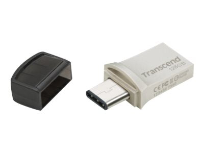 TRANSCEND 128Go Clé USB3.1 Gen 1- On TheGo - Type A et C - Argentée