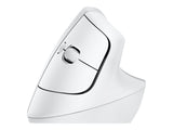 LOGITECH Lift for Mac Vertical mouse ergonomic optical 6 buttons wireless Bluetooth Bolt USB receiver off-white