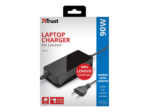 TRUST Alimentation universelle MAXO 90W pour ordinateur portable LENOVO