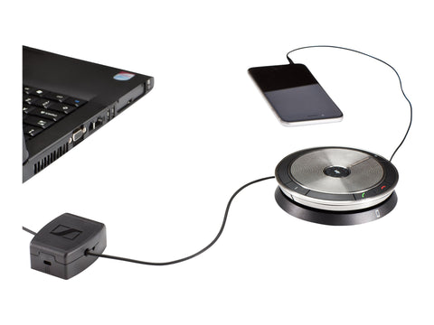 EPOS Flexible lock for securing speakerphones and wired headsets to workspace