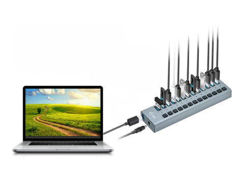 I-TEC USB 3.0 Charging HUB 13port port with external power adapter 60W 13xUSB charging port forTablets Notebooks Ultrabooks PC