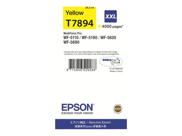 EPSON 1LB T7894 ink cartridge yellow extra high capacity 4.000 pages 1-pack