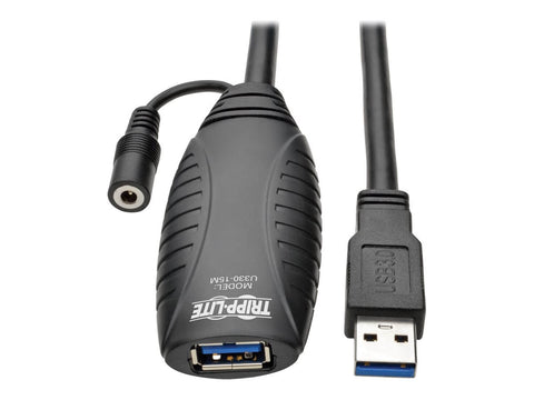 EATON TRIPPLITE USB 3.0 SuperSpeed Active Extension Repeater Cable USB-A M/F 15M 49.21ft.