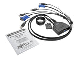 EATON TRIPPLITE 2-Port USB/VGA Cable KVM Switch with Cables and USB Peripheral Sharing