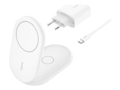 BELKIN BOOSTCHARGE Qi2 15w Magnetic 2in1 Stand White