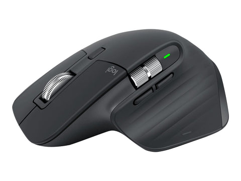 LOGITECH Master Series MX Master 3S Mouse ergonomic optical 7 buttons wireless Bluetooth 2.4 GHz Bolt USB receiver
