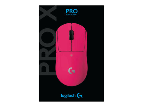 LOGITECH G PRO X SUPERLIGHT Gaming mouse right-handed optical 5 buttons wireless 2.4 GHz USB LIGHTSPEED receiver magenta