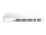 D-LINK Nuclias Switch 28xGE-ports PoE+ Smart Managed incl 4x1G Combo 193Ww/1Yr Lic