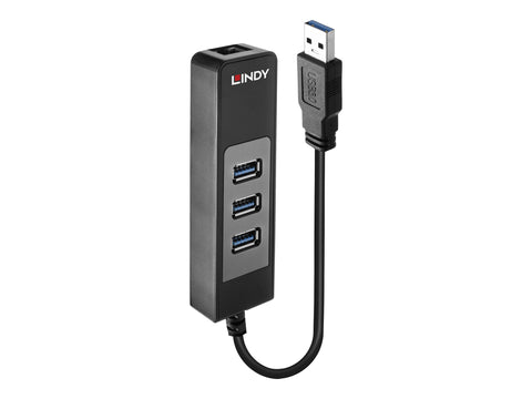 LINDY USB 3.1 Hub/Gigabit Ethernet Adapter up to zu 5Gbitps