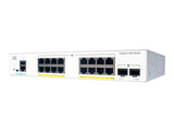 CISCO Catalyst 1000 16-Port Gigabit PoE+ PoE Budget 240W 2 x 1G SFP Uplinks LAN Base